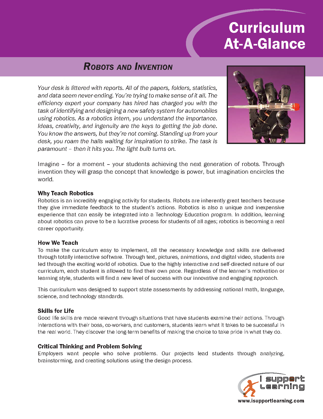 robotics brochure
